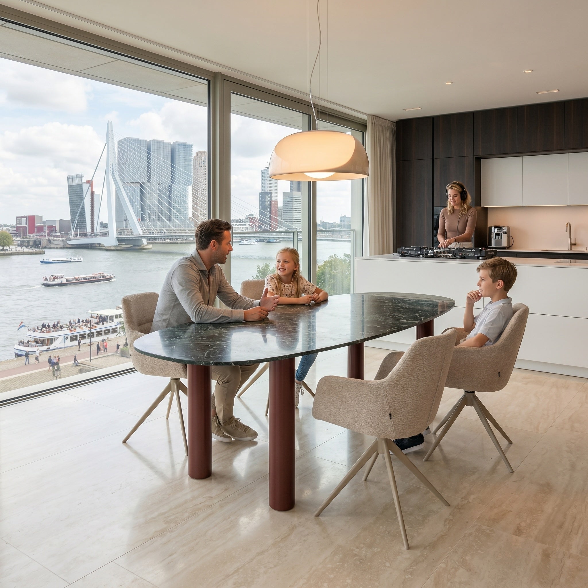 Keramik Esstisch Verde France - Dänisches Recht - Pole Eiche