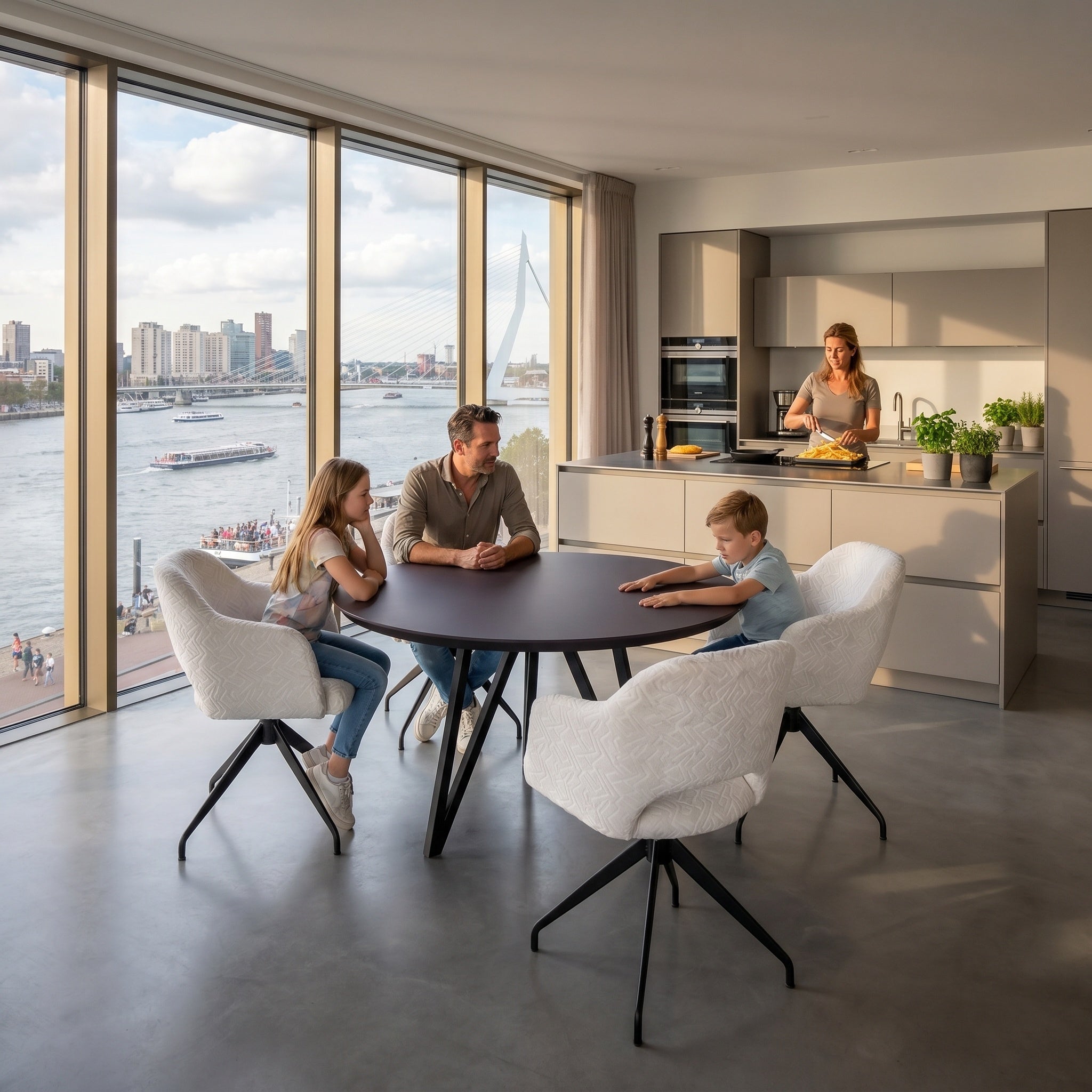 Fenix Viola Orrisa Purple Esstisch – Rund – Tripod Metall