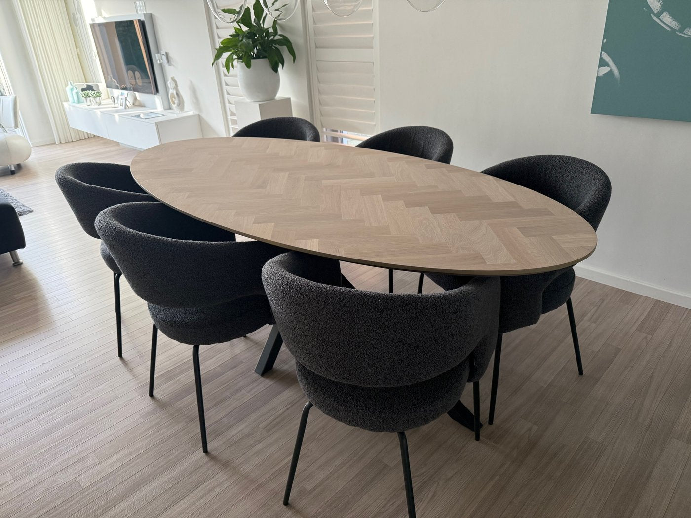 Eettafel van Industrial Home bij klant uit Rotterdam