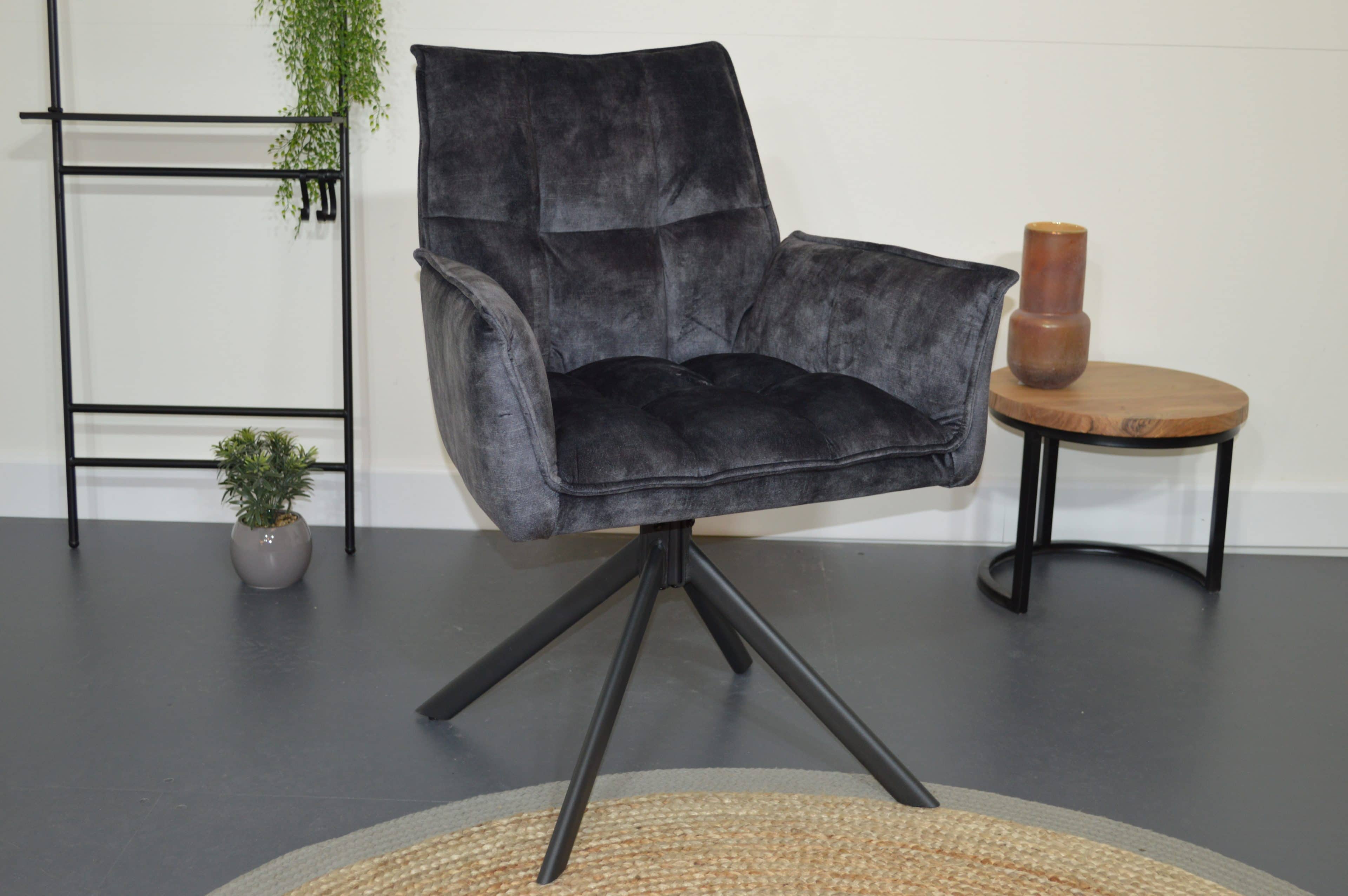 dark gray swivel chair