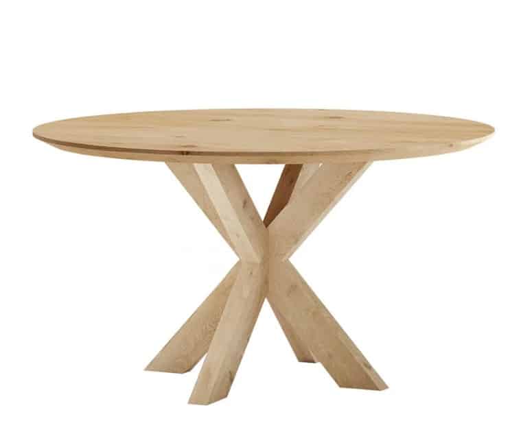 Rond Massief Eiken 3cm Dik Eettafel